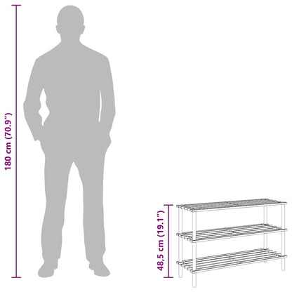 vidaXL 3-Tier Shoe Racks 2 pcs Solid Fir Wood