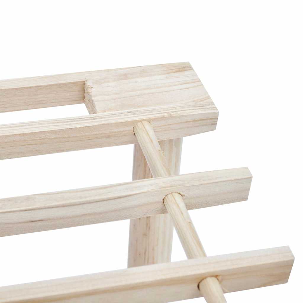 vidaXL 4-Tier Shoe Racks 2 pcs Solid Fir Wood