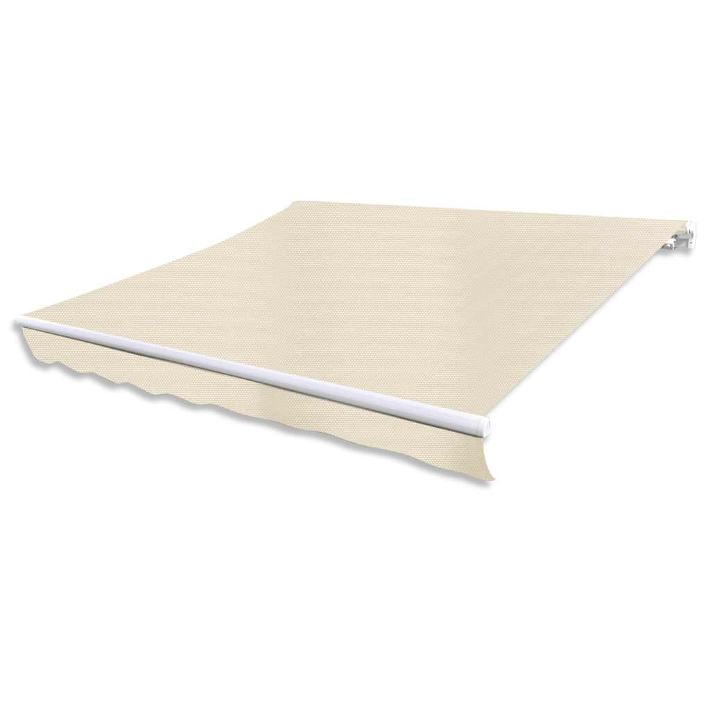 vidaXL Manual Awning 3 x 2.5 m Cream 100% Polyester
