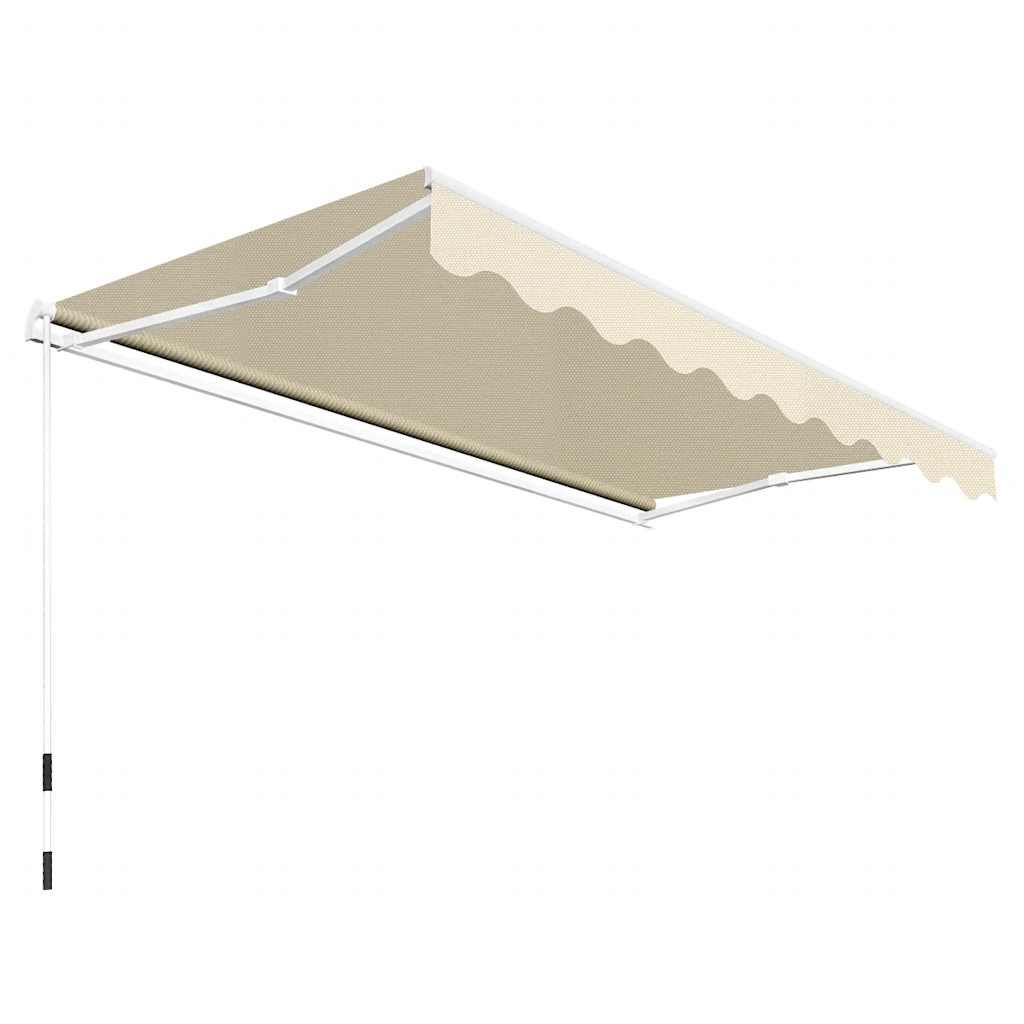 vidaXL Manual Awning 3 x 2.5 m Cream 100% Polyester