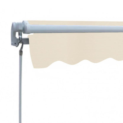 vidaXL Manual Awning 3 x 2.5 m Cream 100% Polyester