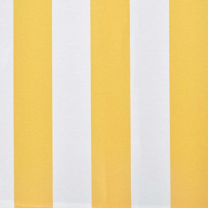 vidaXL Manual Awning 3 x 2.5 m Yellow and White Stripe 100% Polyester