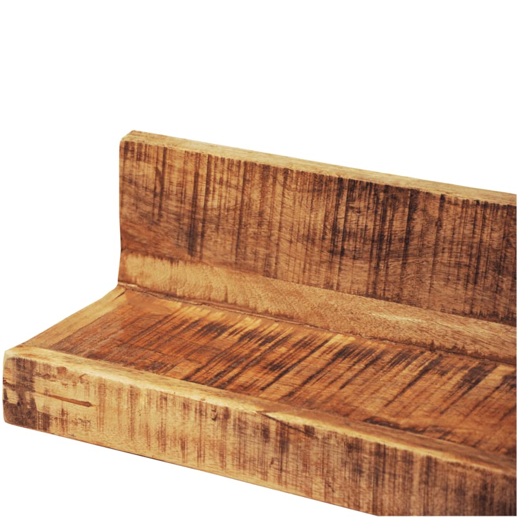 241088 vidaXL Display Shelf 2 pcs Solid Wood Wall-Mounted