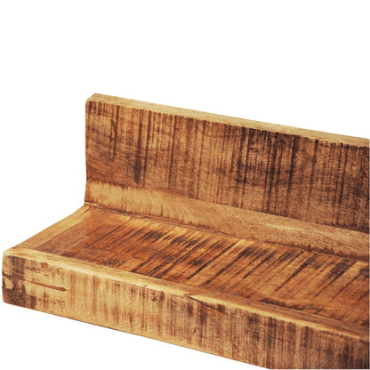 241088 vidaXL Display Shelf 2 pcs Solid Wood Wall-Mounted
