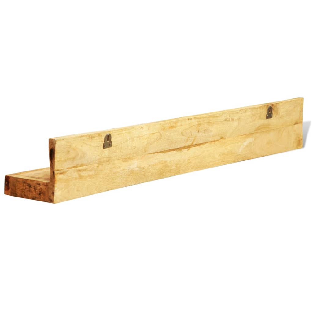 241088 vidaXL Display Shelf 2 pcs Solid Wood Wall-Mounted