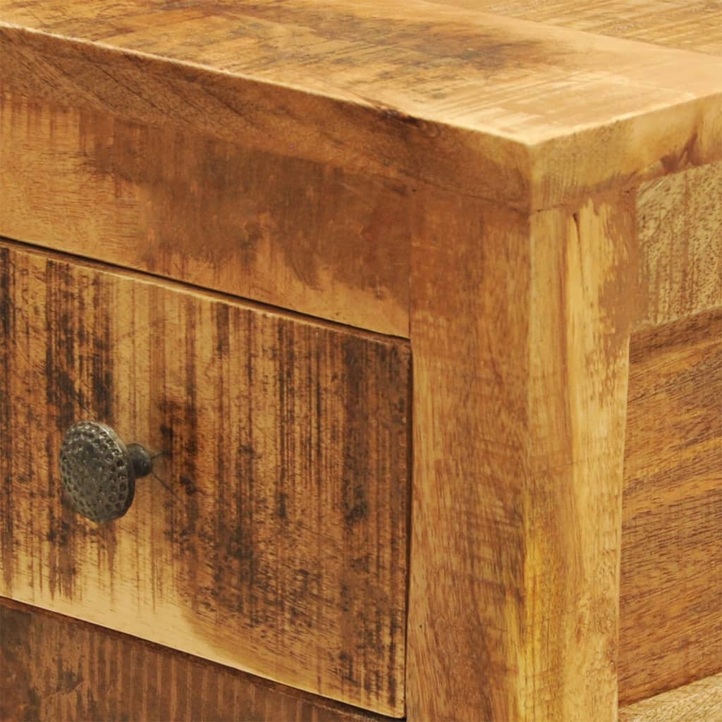 241090 vidaXL Nightstand with 1 Drawer Solid Mango Wood