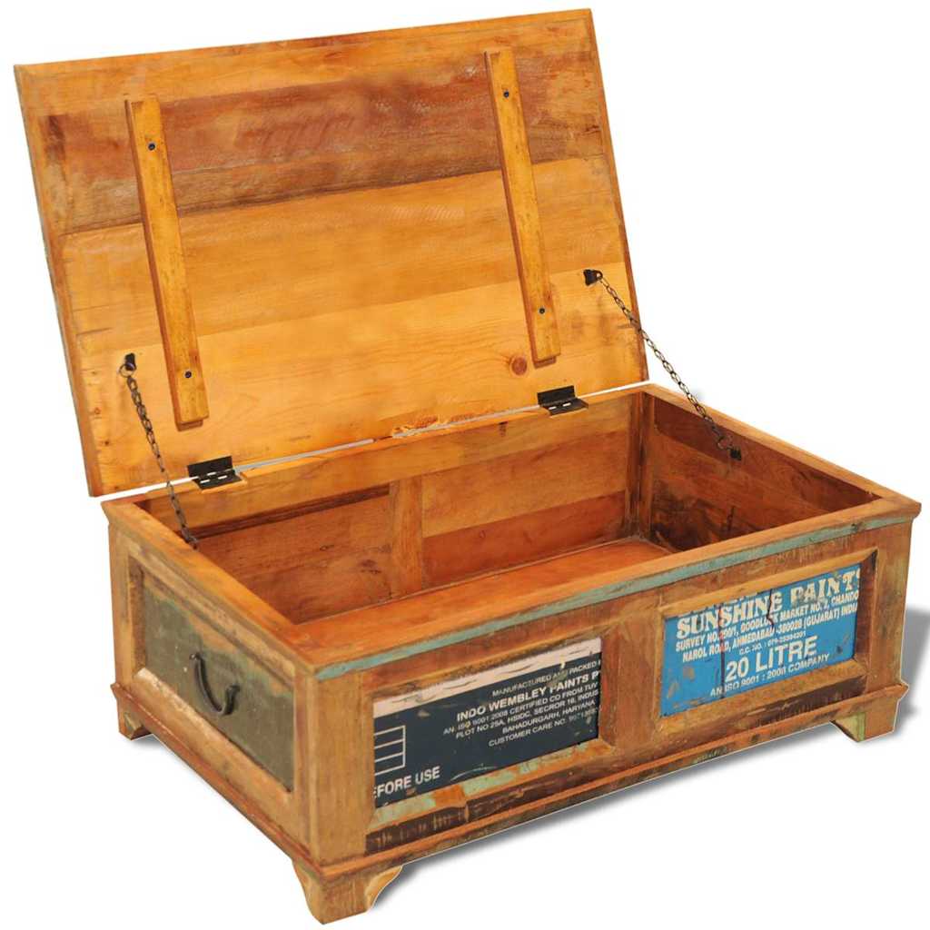 vidaXL Coffee Table with Storage Vintage Reclaimed Wood