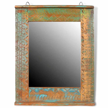 Reclaimed Solid Wood Bathroom Vanity Cabinet Set with Mirror