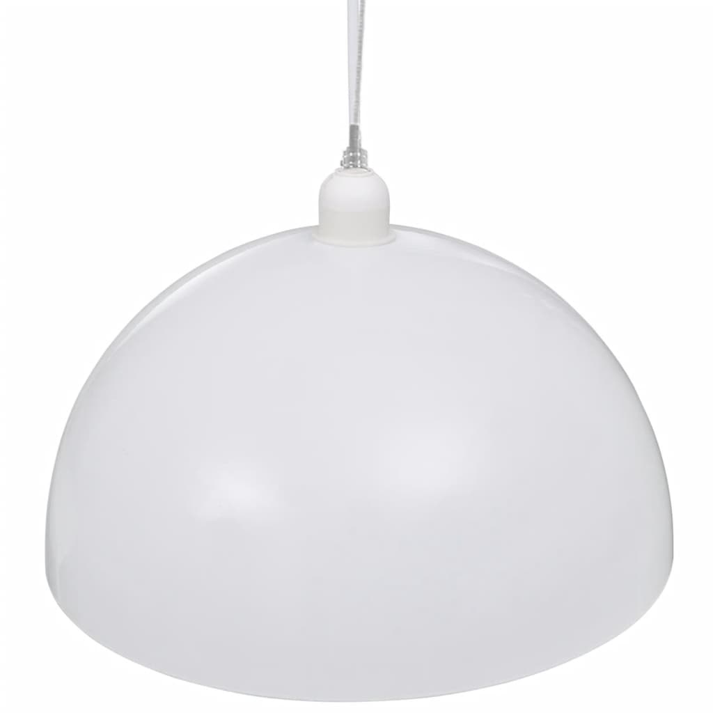 vidaXL Ceiling Lamp 2 pcs Height-adjustable Semi-spherical White