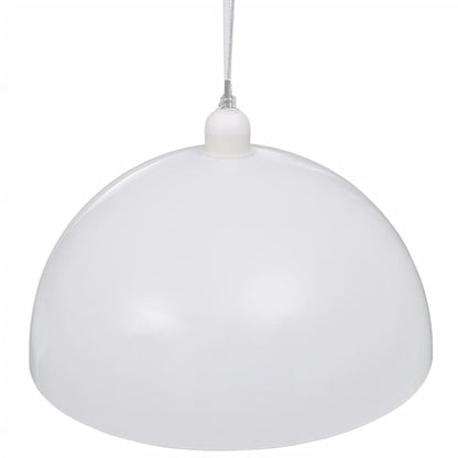 vidaXL Ceiling Lamp 2 pcs Height-adjustable Semi-spherical White