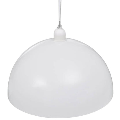 vidaXL Ceiling Lamp 2 pcs Height-adjustable Semi-spherical White