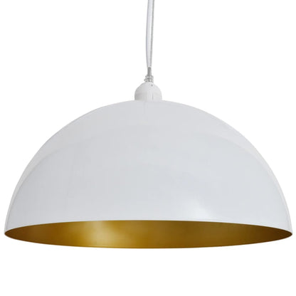 vidaXL Ceiling Lamp 2 pcs Height-adjustable Semi-spherical White