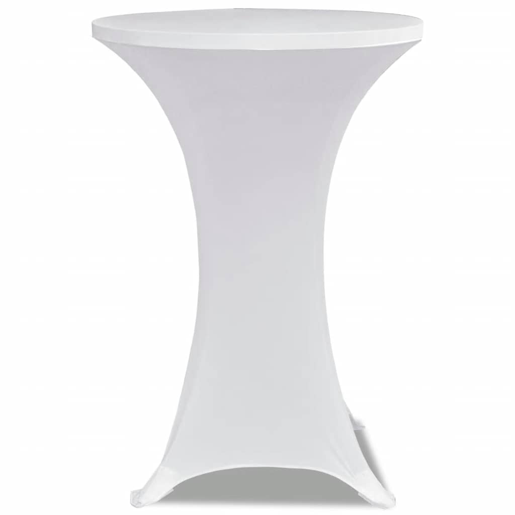 vidaXL Standing Table Cover Ø 60cm White Stretch 2 pcs