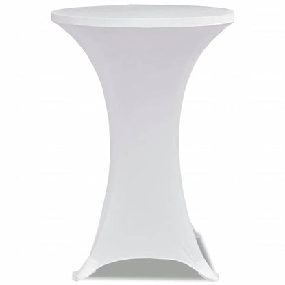 vidaXL Standing Table Cover Ø 60cm White Stretch 2 pcs