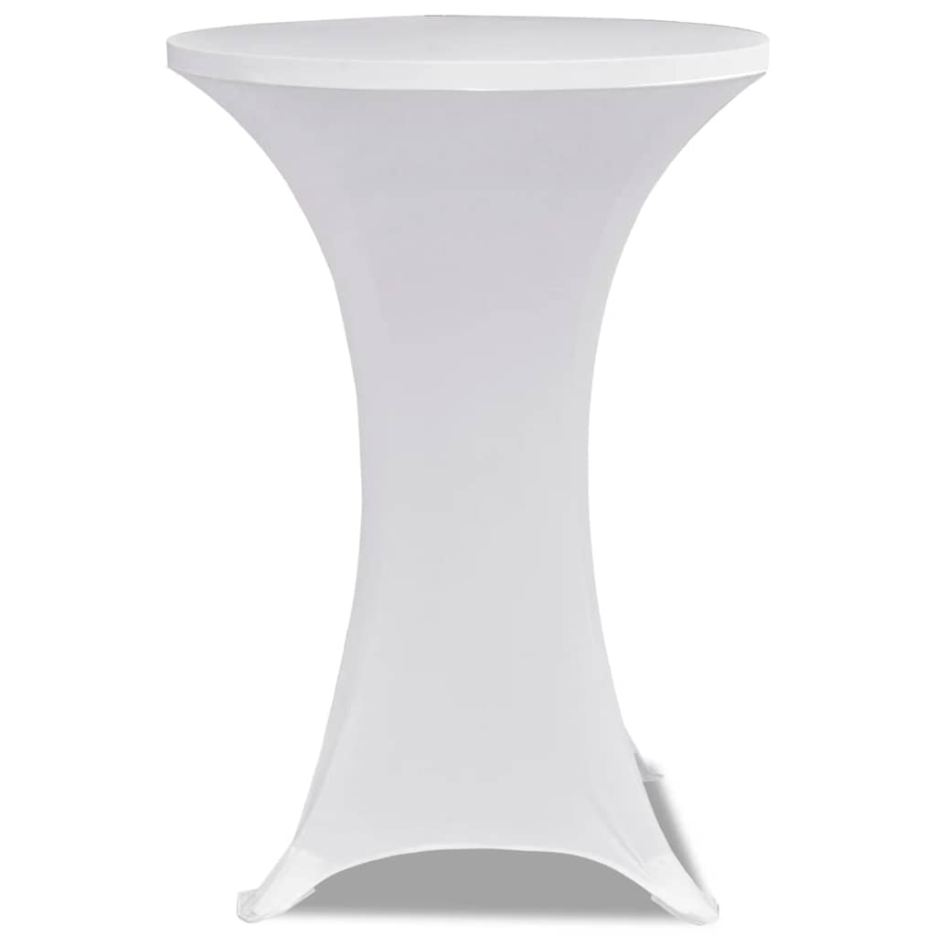 vidaXL Standing Table Cover Ø70cm White Stretch 2 pcs