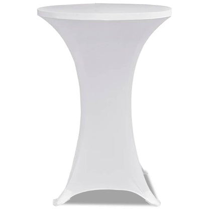 vidaXL Standing Table Cover Ø70cm White Stretch 2 pcs