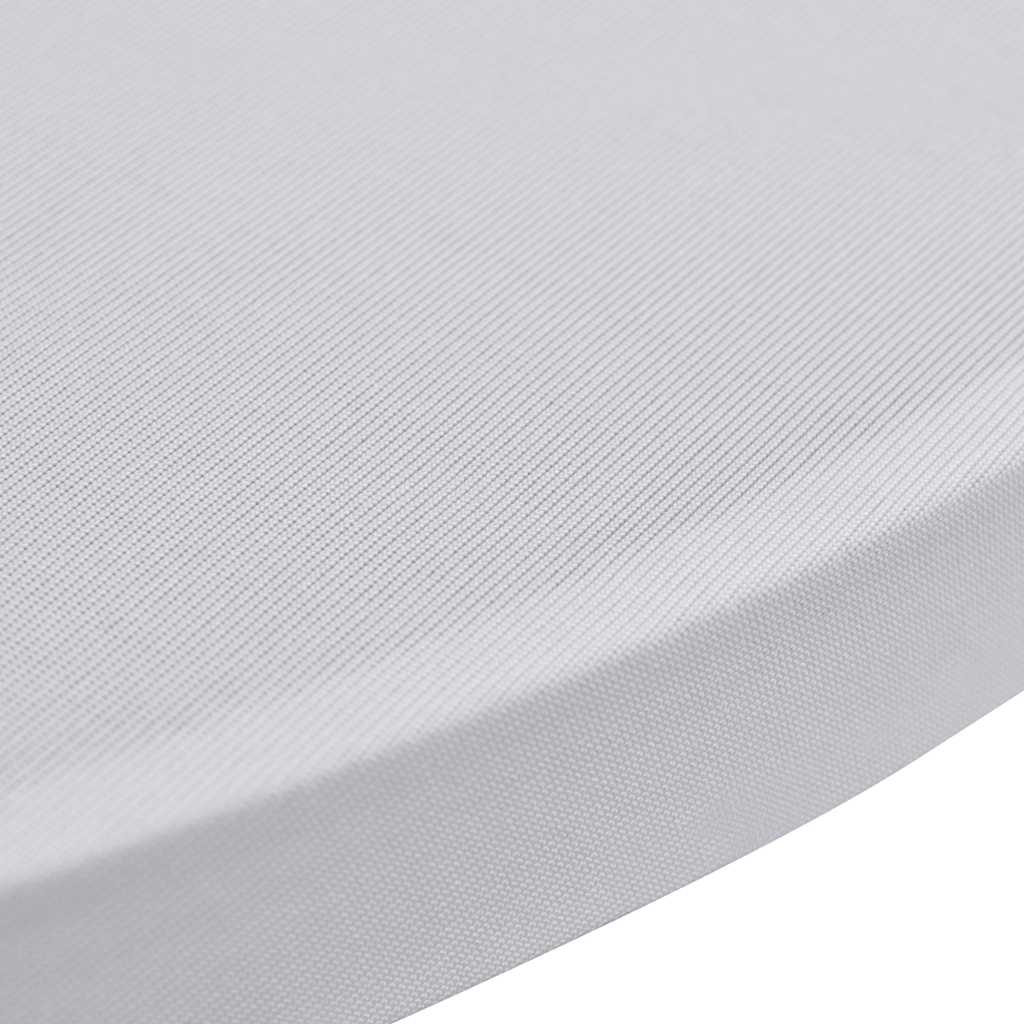 vidaXL Standing Table Cover Ø70cm White Stretch 2 pcs