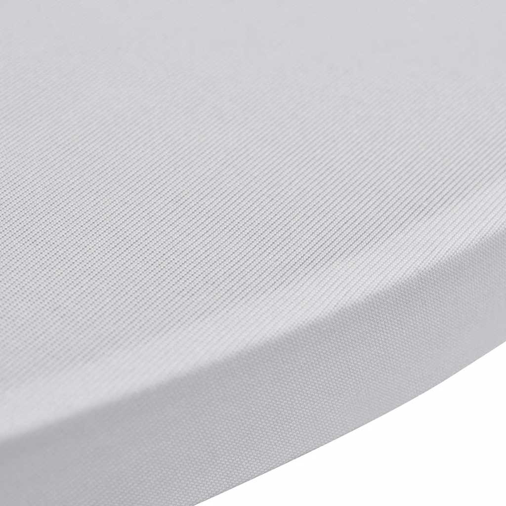 vidaXL Standing Table Cover Ø80cm White Stretch 2 pcs