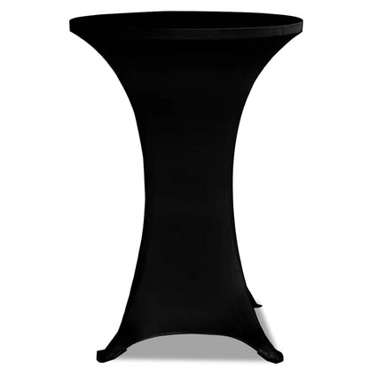 vidaXL Standing Table Cover Ø60cm Black Stretch 2 pcs