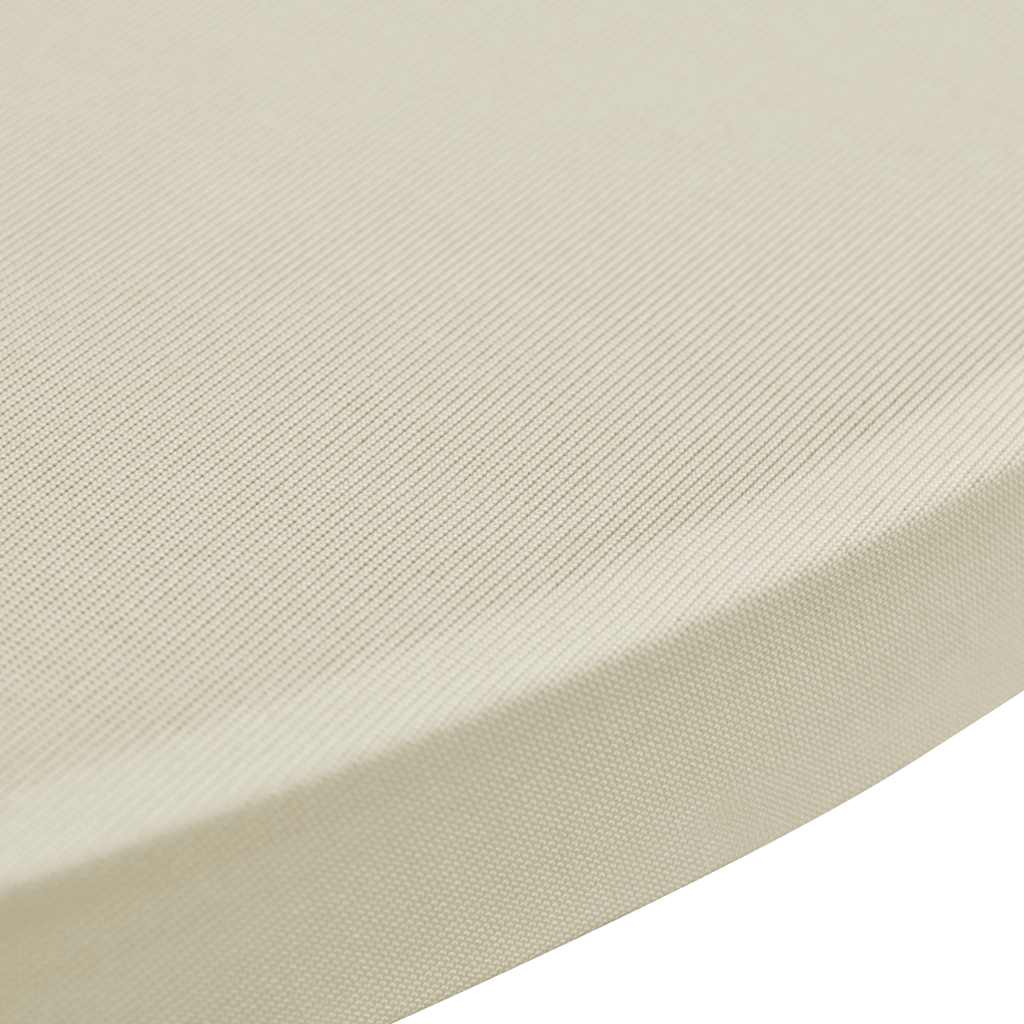 vidaXL Standing Table Cover Ø70cm Cream Stretch 2 pcs
