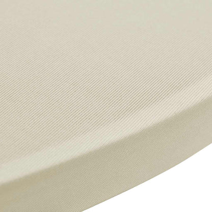 vidaXL Standing Table Cover Ø70cm Cream Stretch 2 pcs