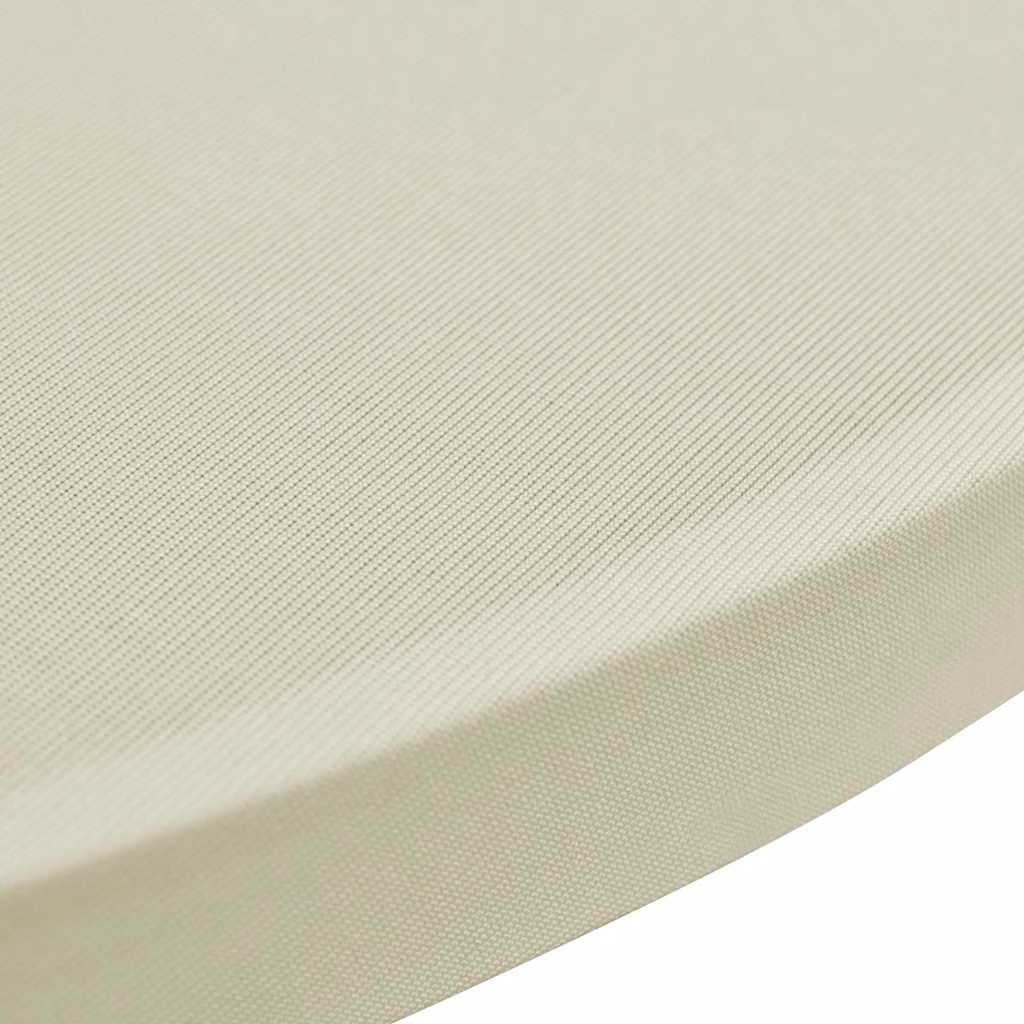 vidaXL Standing Table Cover Ø80cm Cream Stretch 2 pcs