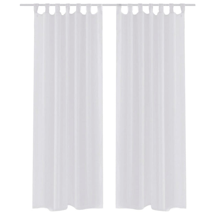 White Sheer Curtain 140 x 245 cm 2 pcs