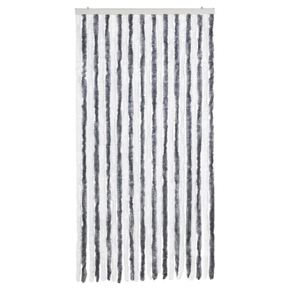 241225 vidaXL Insect Curtain Grey and White 100x220 cm Chenille