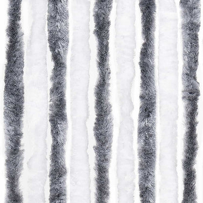 241225 vidaXL Insect Curtain Grey and White 100x220 cm Chenille
