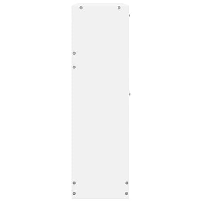 vidaXL White Wooden Shoe Cabinet with 2 Compartments