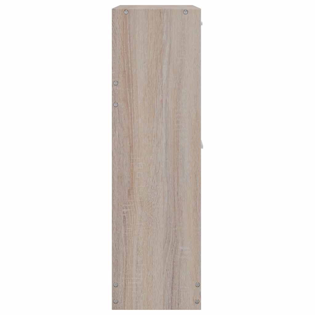 vidaXL Oak Look Wooden Shoe Cabinet with 2 Compartments