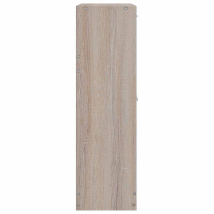 vidaXL Oak Look Wooden Shoe Cabinet with 2 Compartments