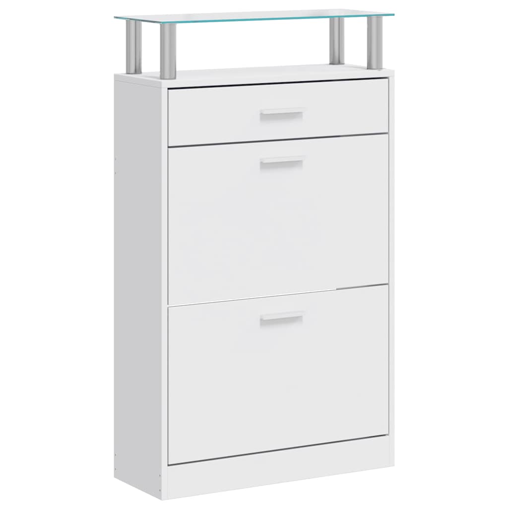 vidaXL Shoe Cabinet | White | Engineered Wood | Medium | Shoe Cabinet