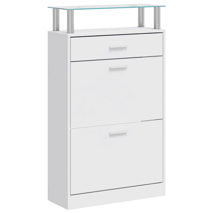 vidaXL Shoe Cabinet | White | Engineered Wood | Medium | Shoe Cabinet