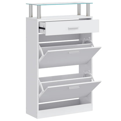 vidaXL Shoe Cabinet | White | Engineered Wood | Medium | Shoe Cabinet