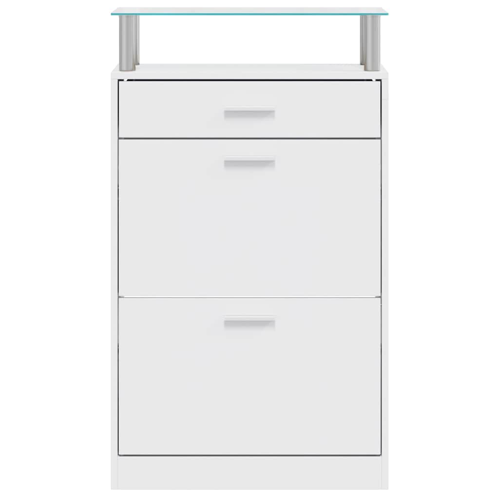 vidaXL Shoe Cabinet | White | Engineered Wood | Medium | Shoe Cabinet