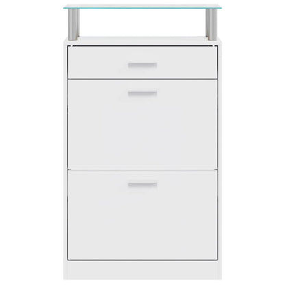 vidaXL Shoe Cabinet | White | Engineered Wood | Medium | Shoe Cabinet