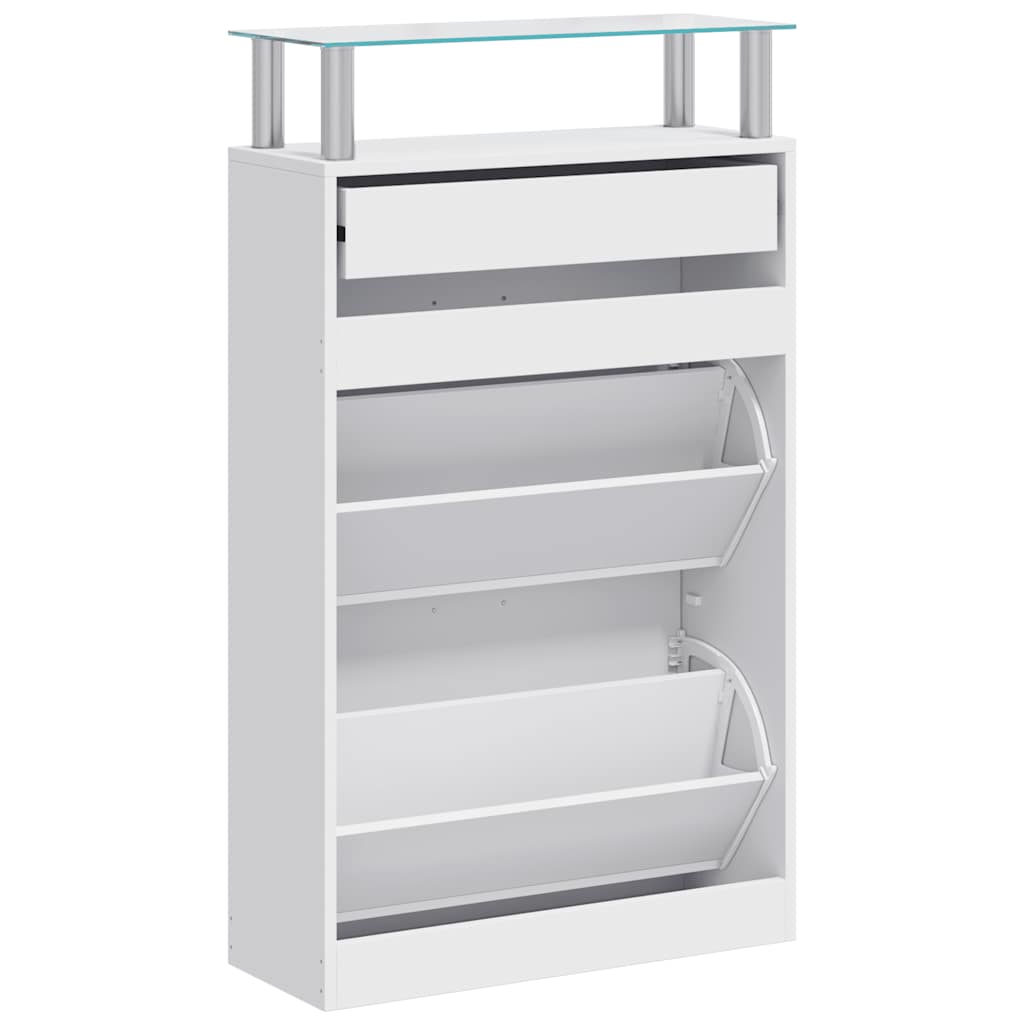 vidaXL Shoe Cabinet | White | Engineered Wood | Medium | Shoe Cabinet