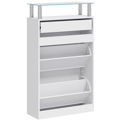 vidaXL Shoe Cabinet | White | Engineered Wood | Medium | Shoe Cabinet