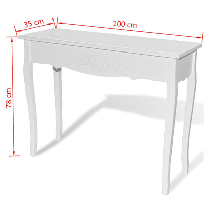 241144 vidaXL Dressing Console Table White