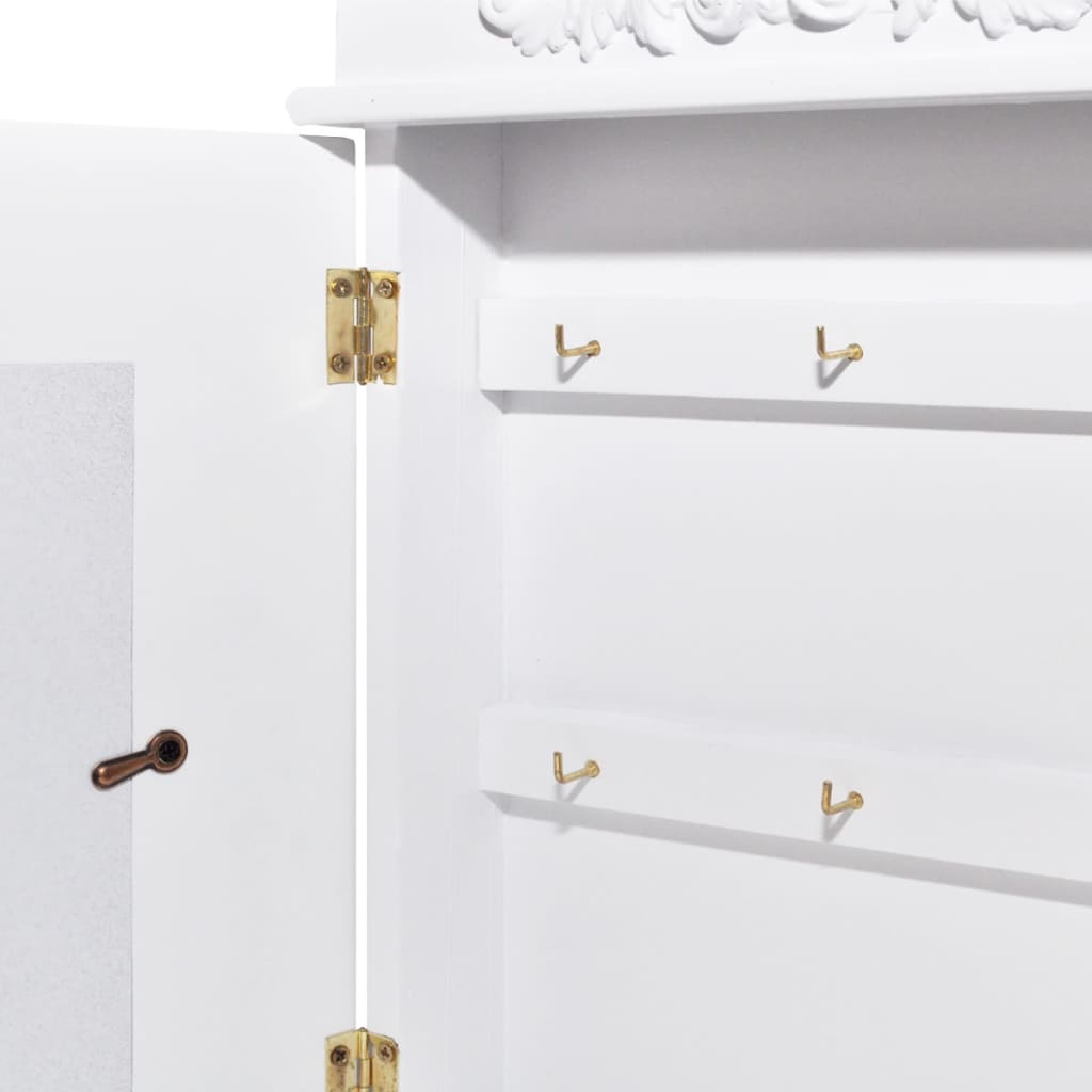 vidaXL Key Cabinet with Photo Frame White