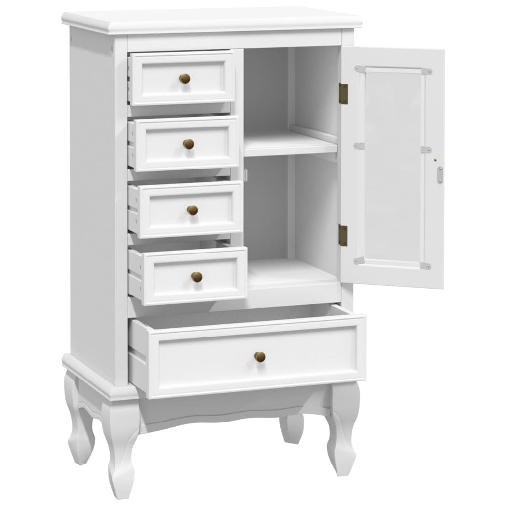 vidaXL Cabinet with 5 Drawers 2 Shelves White
