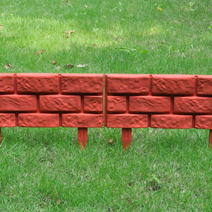 Lawn Divider with Brick Design 11 pcs