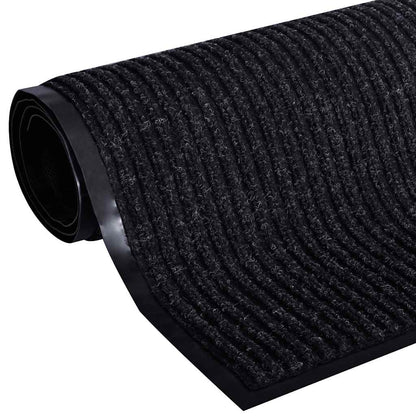 vidaXL Door Mat Black 90 x 60 cm PVC