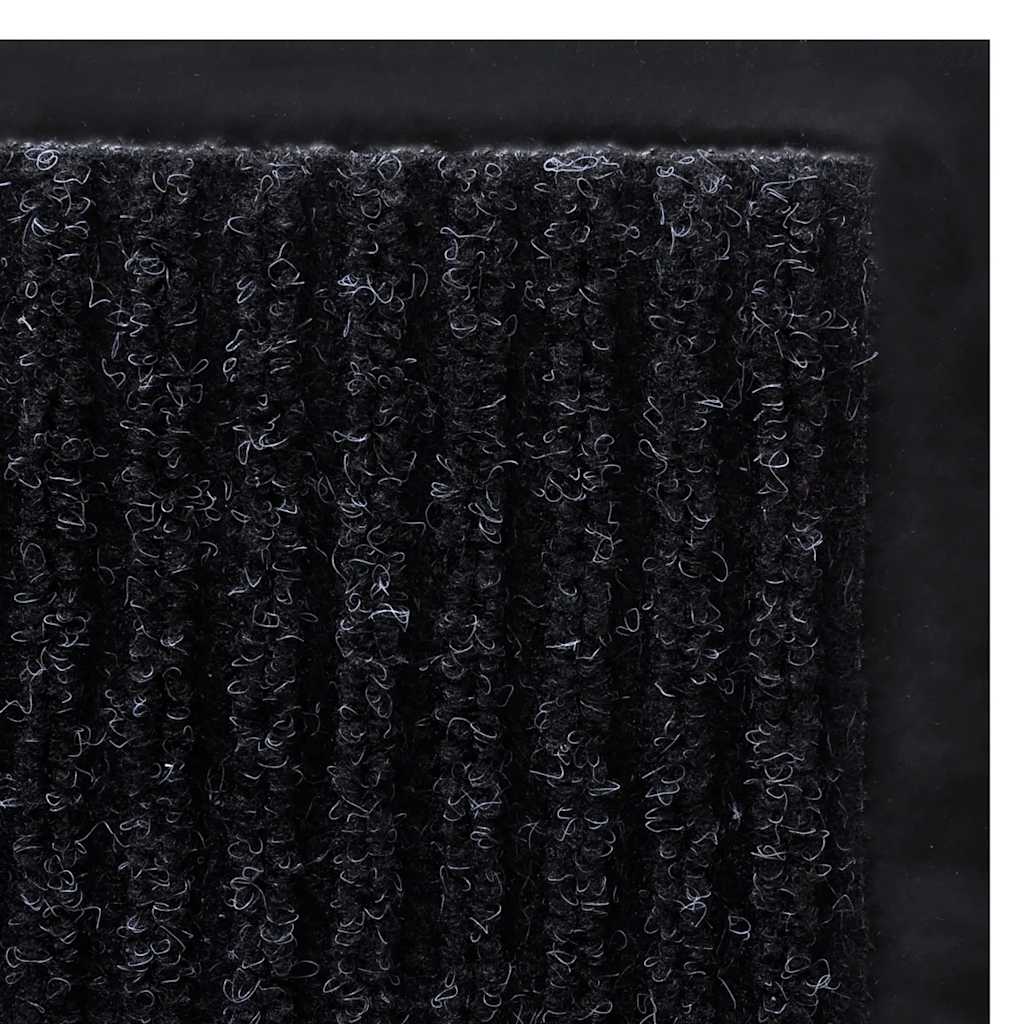 vidaXL Door Mat Black 90 x 60 cm PVC