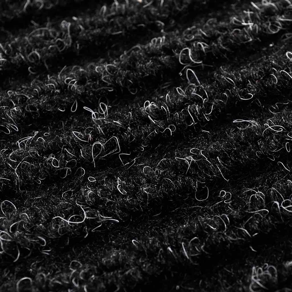 vidaXL Door Mat Black 90 x 60 cm PVC