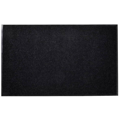 vidaXL Doormat | Black | PVC backing, Polyester top | 90 x 120 cm | Non-slip