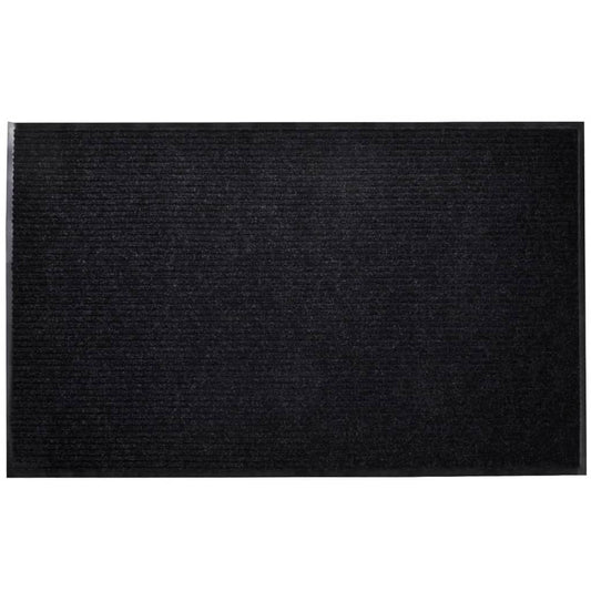 241265 vidaXL Door Mat Black 90 x 120 cm PVC