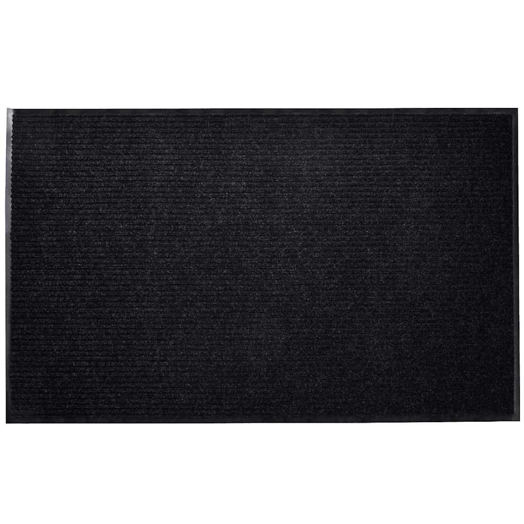 vidaXL Door Mat Black 90 x 120 cm PVC