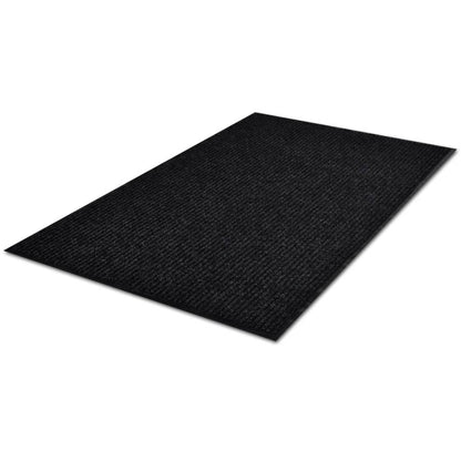 vidaXL Doormat | Black | PVC backing, Polyester top | 90 x 120 cm | Non-slip